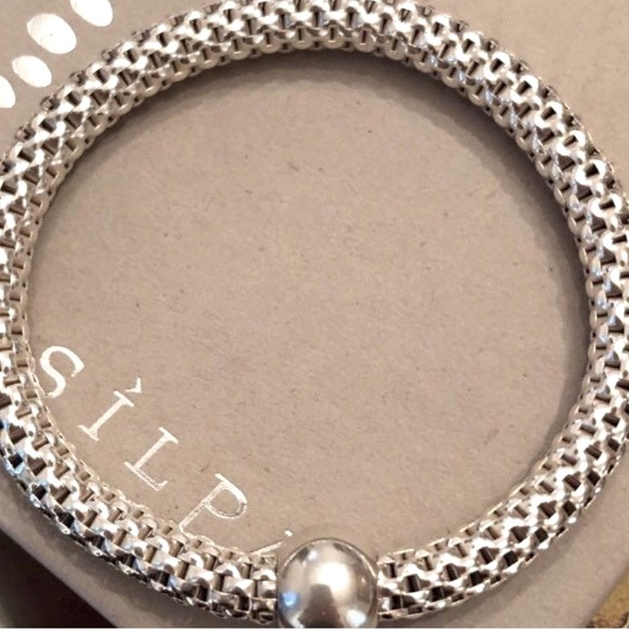 Silpada Vintage Sterling Silver Stunning Chic Stretch Bracelet 2.5 inch diameter - Picture 12 of 14